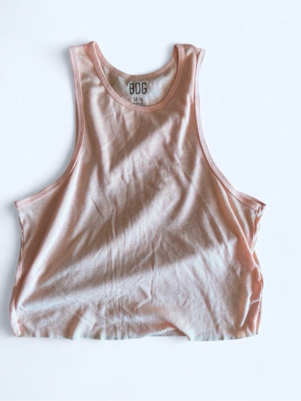 BDG Orange semi sheer crop tank
